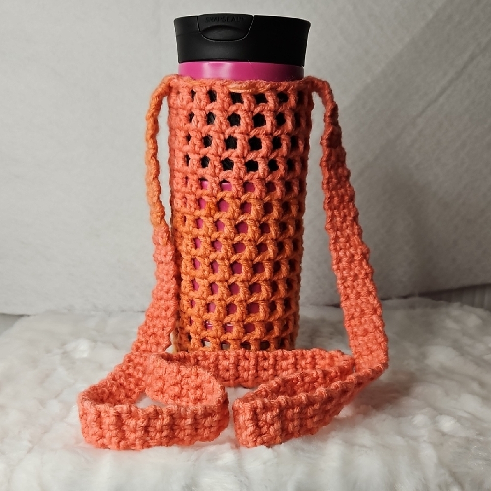 Crochet Orange Bottle Holder